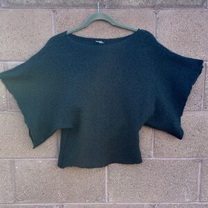 Wooden Ships Black Poncho Sweater
